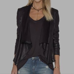 BlankNYC black front drape jacket sz XS NWOT
